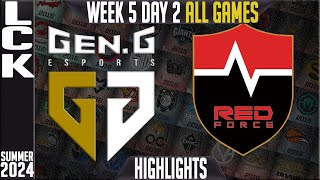 GEN vs NS Highlights ALL GAMES  LCK Summer 2024 W5D2  GENG vs Nongshim Reforce Week 5 Day 2 [upl. by Derron487]