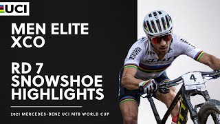 Round 7  Men Elite XCO Snowshoe Highlights  2021 MercedesBenz UCI MTB World Cup [upl. by Qifar846]