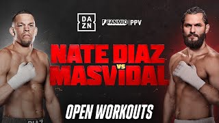 NATE DIAZ VS JORGE MASVIDAL OPEN WORKOUTS LIVESTREAM [upl. by Shiverick]