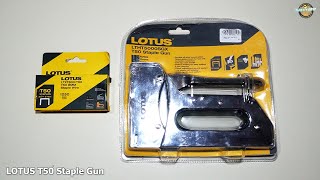 How to reload Lotus T50 Staple Gun  Staple Gun Tacker [upl. by Nosdivad73]