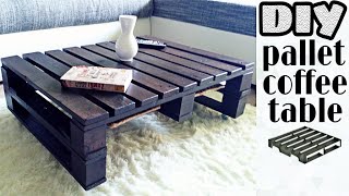 DIY  pallet coffee table  NO power tools 💪 [upl. by Gally]