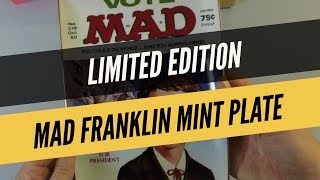 Mad Magazine  Franklin Mint Plate of Alfred E Neuman [upl. by Calmas]