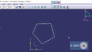 CATIA V5 desde cero Explicación ProblSket11Pentagono en Triangulo [upl. by Ariet355]