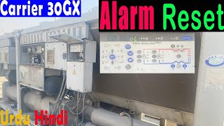 How to reset alarm of carrier 30GX chiller carrier chiller alarm reset hvac hvacmaintenance [upl. by Stortz184]