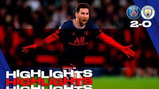 HIGHLIGHTS  Paris SaintGermain 20 Manchester City ⚽️ Gueye amp Messi [upl. by Eseuqram]