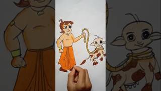 Chhota bheem drawing easy 👌🤣🤣  chhotabheem shorts animation kids 1m trending youtubeshorts [upl. by Lukin]