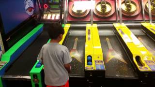 Daniel playing skeeball part 2 at Chuck e cheese [upl. by Kram]