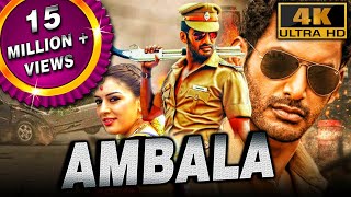 Ambala 4K ULTRA HD  South Blockbuster Action Comedy Movie  Vishal Hansika Motwani [upl. by Secnirp787]