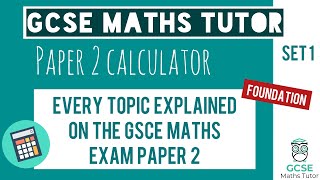 Every Topic on the Paper 2 GCSE Maths Exam June 2023  Foundation  Set 1  Edexcel AQA OCR [upl. by Nollek]