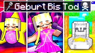 GEBURT bis TOD als SUPERSTAR 🌸 Minecraft [upl. by Jilleen]