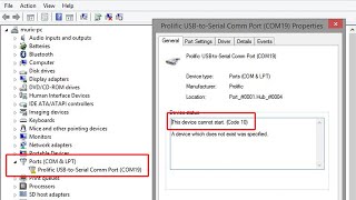 SOLVED Prolific USB to Serial  This Device Cannot Start Code 10 Issue  Problem Solution [upl. by Lili]