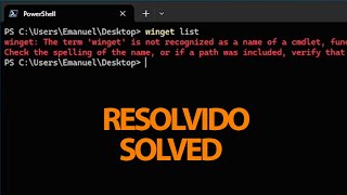 winget The term winget is not recognized Resolvido [upl. by Gnel]