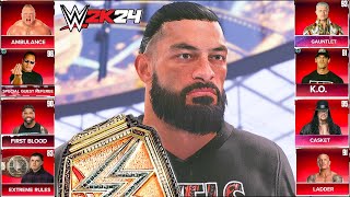 WWE 2K24 LIVE Stream  WWE 2K24 Roman Reigns Vs Everyone [upl. by Aikin]