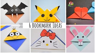 6 Cute Corner Bookmark Ideas  DIY Bookmark Ideas  Easy Page Bookmark [upl. by Dahle950]