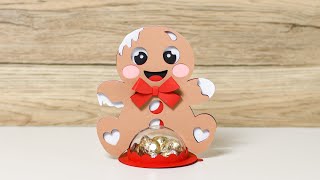 Gingerbread Jack Christmas Candy holder SVG download  DIY tutorial [upl. by Ettenirt]