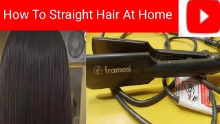 How to straight hair At Home [upl. by Annorah]