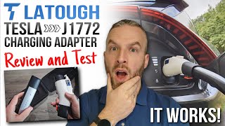 Tesla NACS to J1772 EV Charging Adapter that WORKS  LaTough Review and Test [upl. by Leopoldeen338]