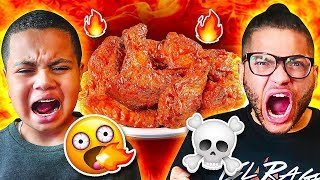 Last To Stop Eating WORLDS HOTTEST WINGS Wins 10000  Challenge DO NOT ATTEMPT  MindOfRez [upl. by Romilda]