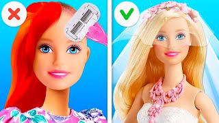 Barbie Doll Makeover  Genius Beauty Doll Hacks amp 5minute Crafts by the 3SIS Dolls [upl. by Dmitri]