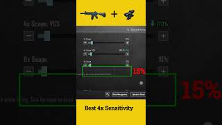 🔥4X Zero Recoil sensitivity 4x no Recoil Spray  4x Zero Recoil Sensitivity with Gyroscope shorts [upl. by Angie]