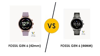 Fossil Gen 6 42mm vs 44mm  Whats the difference [upl. by Drawd676]