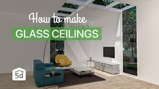 How to make glass ceilings with Planner 5D [upl. by Ejrog]