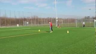 Fussballtraining Freilaufen mit Torschuss  Torschuss  Technik [upl. by Aralc]