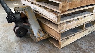 quotMaking a Giant Bed from Old Pallets Upcycling Old Wooden Pallets Projectquot [upl. by Oravla]