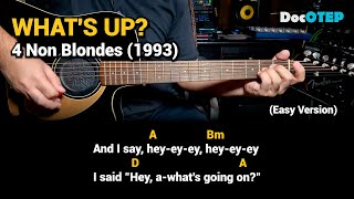 Whats Up  4 Non Blondes Easy Guitar Chords Tutorial with Lyrics [upl. by Mercer197]