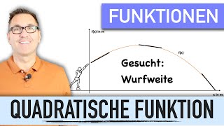 Nullstellen  Quadratische Funktion  Speerwurf  Parabel  gemischt quadratische Gleichung [upl. by Sipple]