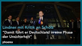 Kanzler entlässt Finanzminister Pressestatement von Christian Lindner  071124 [upl. by Fonz]