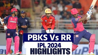 PBKS vs RR IPL 2024 27th Match HighlightsPunjab Kings vs Rajasthan Royals Highlights  Highlights [upl. by Attaymik]