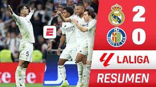 REAL MADRID GANÓ 20 a GETAFE GOLES de MBAPPÉ Y BELLINGHAM Están a 1 punto del BARCELONA  La Liga [upl. by Ahtelahs952]