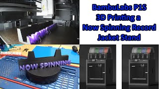 601 Time Lapse Bambu P1S 3D Printing a Now Spinning Record Jacket Holder [upl. by Lifton]