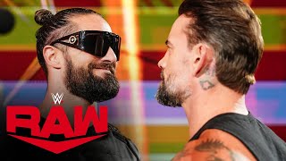 CM Punk leaves his WWE future uncertain and comes facetoface with Seth Rollins Raw Oct 7 2024 [upl. by Suhpesoj]