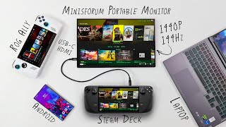 1440p 144Hz on the Go This New Portable Monitor Works With Everything [upl. by Yhprum]