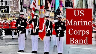 US Marine Corps Drum and Bugle Live Concert at Times SQ NYC Fleet Week Events [upl. by Anaiad]