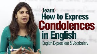 Expressing Condolences in English  Advance English lesson [upl. by Mcnally]