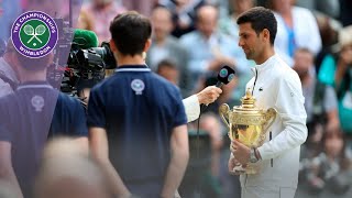 Novak Djokovic Wimbledon 2019 Winners Speech [upl. by Edyak]