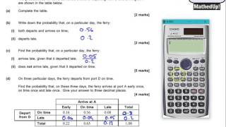 AQA Statistics 1 S1 June 2015 Q3 Probability [upl. by Adnolrehs]