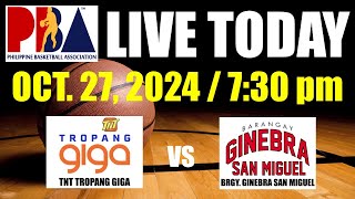 TNT Tropang Giga vs Barangay Ginebra San Miguel  PBA Live Score October 27 2024  PBA Live Today [upl. by Tilden]