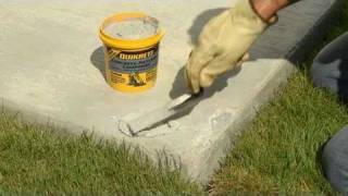 How to Make Thin Repairs to Damaged Concrete with QUIKRETE® [upl. by Atihcnoc210]