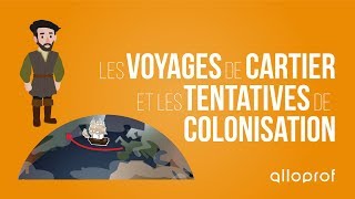 Les voyages de Cartier et les premières tentatives de colonisation  Histoire  Alloprof [upl. by Ubald]