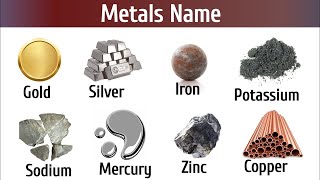 Names of Metals in English with Pictures [upl. by Mairb]