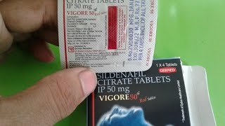 Vigore 50 mg tablet  uses  side effects  full review in hindi [upl. by Barcroft981]