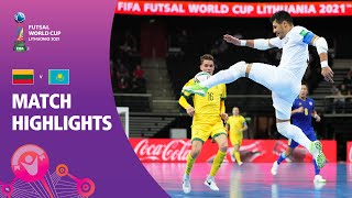 Lithuania v Kazakhstan  FIFA Futsal World Cup 2021  Match Highlights [upl. by Eibocaj]