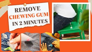 How To Remove Chewing Gum From ClothesIn Just 2 Minutes [upl. by Bobbee827]