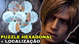 PUZZE DO LAGO PEÇA HEXAGONAL  LOCALIZAÇÃO  RESIDENT EVIL 4 REMAKE [upl. by Arata]