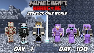 We Survived 100 Days in BEDROCK only World in Minecraft Hardcore  WishCraft  GameBeatYouTube [upl. by Vani55]