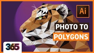 🐯 Photo to Polygons  Illustrator Tutorial 166365 [upl. by Thirzia]